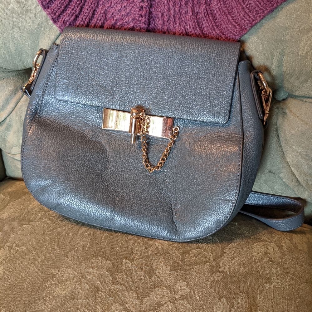 LC Lauren Conrad Runway Leather Crossbody Purse